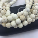 large hole white turquoise beads matte round beads