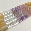 rose quartz citrine amethyst clear quartz triangle beads