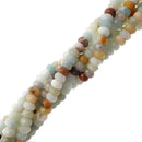 multi color amazonite faceted rondelle