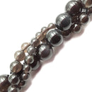 natural ice obsidian smooth round beads