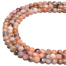 Natural Pink Opal Faceted Coin Beads Size 6mm 15.5'' Strand