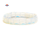 Opalite Double Drill Pyramid Shape Bracelet Size Approx 10mm Length 7.5"