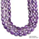 Light / Dark Natural Amethyst Faceted Oval Beads Size 12x16mm 15.5'' Strand