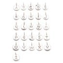 925 Sterling Silver Letter A to Z Pendant Charm Size 10mm Sold 3 Pcs Per Bag