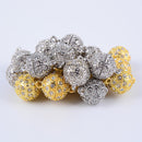 silver gold plated strong magnetic rhinestone clasps round