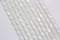 white opaque crystal glass faceted rice beads 