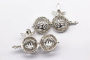 silver metal oil diffuser pendant round