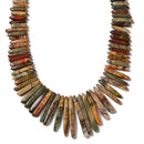 Red Creek Jasper Graduated Slab Slice Stick Points Beads Size 15-50mm 15.5'' Strand