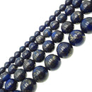 lapis lazuli smooth round beads