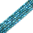 Nice Genuine Blue Turquoise Smooth Round Beads Size 4.5mm to 9.3mm 15.5'' Strand