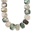 Sky Mountain Jade Rectangle Slice Faceted Octagon Beads Size 15x20mm 15.5''Strnd