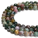Natural India Agate Faceted Round Beads Size 6mm to 20mm 15.5'' Strand