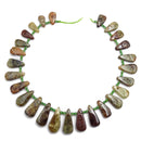 natural green garnet graduated teardrop