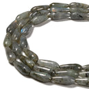 Natural Labradorite Faceted Teardrop Beads Size 8x20mm 10x30mm 15.5'' Strand