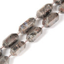 Natural Yooperlite Prism Cut Double Point Side Drill Size 15x25mm 15.5'' Strand