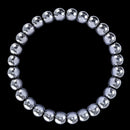 silver hematite bracelet smooth round