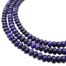 purple magnesite turquoise smooth rondelle 