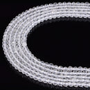 Natural Clear Quartz Faceted Round Beads Size 2mm 3mm 4mm 15.5'' Strand
