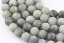 white labradorite matte round beads