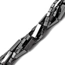 Gray Hematite Smooth Rectangle Tube Beads 2x4mm 3x5mm 4x13mm 15.5" Strand