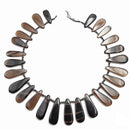 smoky quartz graduated smooth teardrop beads