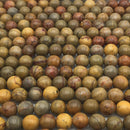 autumn jasper smooth round beads