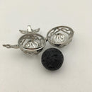 silver metal oil diffuser pendant round