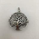 silver metal oil diffuser pendant tree of life