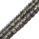 ab coated labradorite smooth round beads