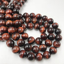 2.0mm Hole Red Tiger Eye Smooth Round Beads 6mm 8mm 10mm 15.5" Strand