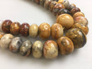natural crazy agate graduated smooth rondelle beads