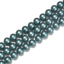 Dark Green Shell Pearl Matte Round Beads Size 6mm 8mm 10mm 15.5'' Strand