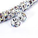 clear ab rhinestone rondelle spacers