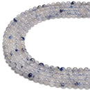 Light Dumortierite In Quartz Smooth Round Beads Size 4.5mm 15.5'' Strand