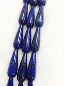 natural lapis lazuli smooth teardrop beads