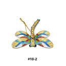 Cloisonne Christmas Tree Ornament Wiggling Dragonfly Decoration 3.5" Inches Long