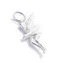 925 Sterling Silver Flower Angle Pendant Charm Size 8x18mm 3 Pcs Per Bag