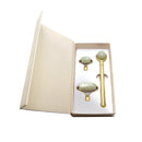 3 in 1 Light Green Jade Face Massage Roller Detachable Piece Kit