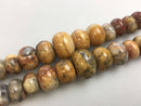 natural crazy agate graduated smooth rondelle beads