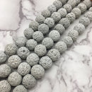 light gray lava rock stone beads