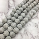 light gray lava rock stone beads