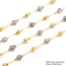 6mm Diamond Cut Beads Multi Gemstone Chain Sold One Meter Per Bag