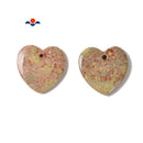 Natural Unakite Heart Shape Pendant Size 45mm 50mm Sold per Piece