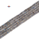 Natural Translucent Labradorite Faceted Rondelle Beads Size 2x3.5mm 15.5''Strand