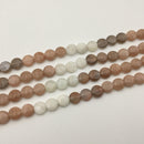 multi color moonstone smooth shape beads