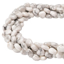 Natural White Howlite Heart Shape Beads Size 8mm 10mm 12mm 15.5'' Strand