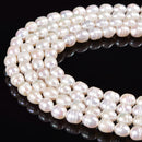 Natural Fresh Water Pearl Rice Shape Beads Size 7x9mm 9x11mm 15'' Strand