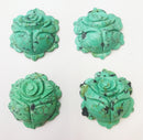 green magnesite hand carved rose pendant