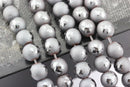 natural hematite cross shiny design matte round beads