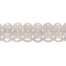 Translucent White Rainbow Moonstone Smooth Round Beads 7.5mm - 12mm 15.5'' Strd